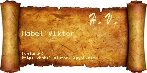 Habel Viktor névjegykártya